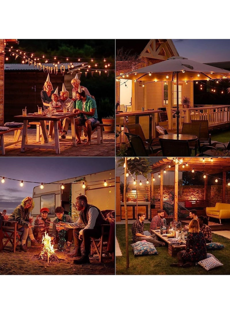 مووبزا سلسلة مصابيح LED مع 25 لمبة G40 بطول 7 متر. مانعة لتسرب الماء ودائم. مع خطافات معلقة وروابط قابلة للتمديد. أضواء زينة رمضان والعيد. - Image 3